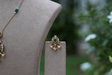 Green Stone Polki Pendant Set (4-9539)(B)