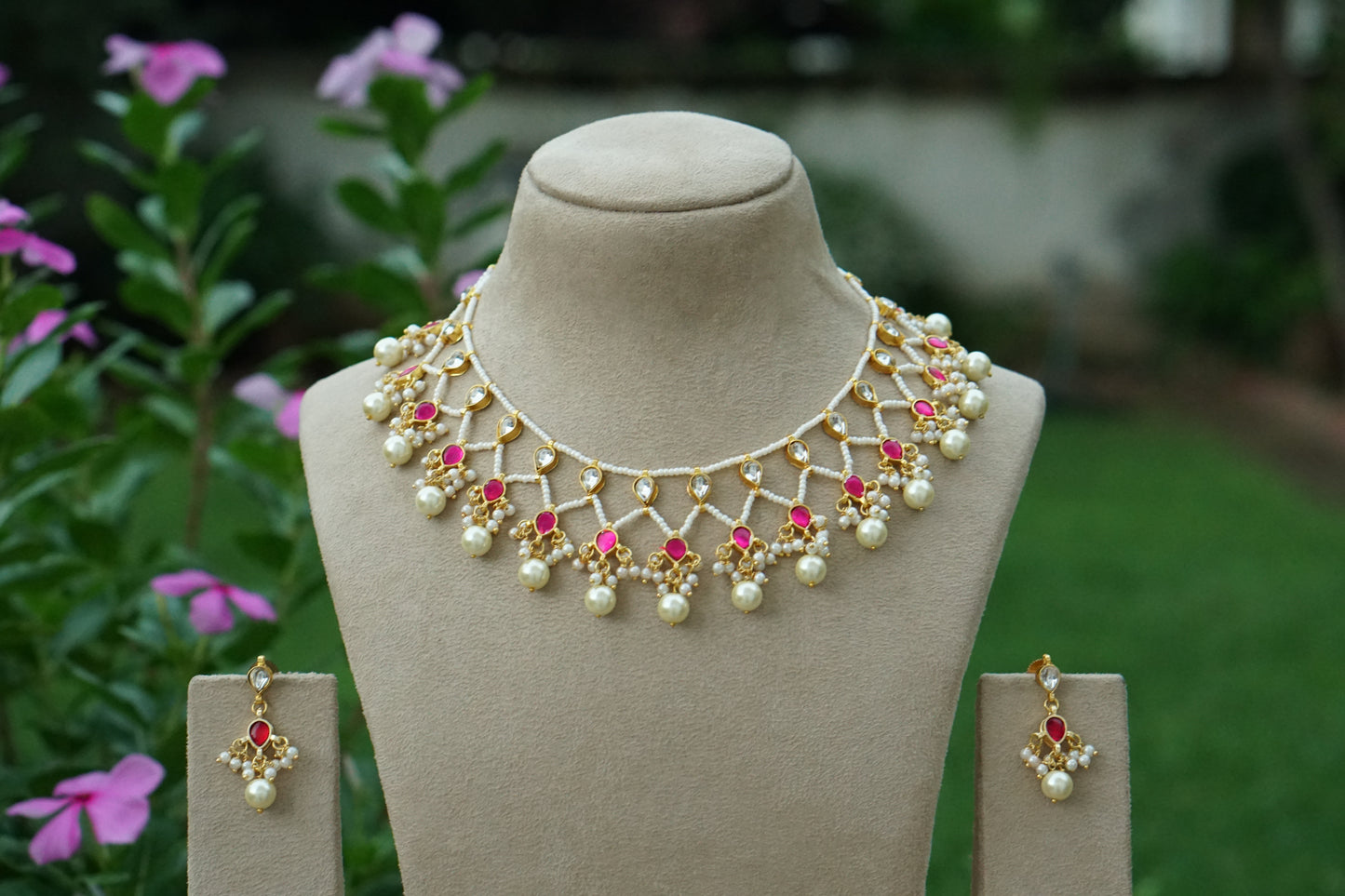 Kundan Necklace Set (4-9460)(N)