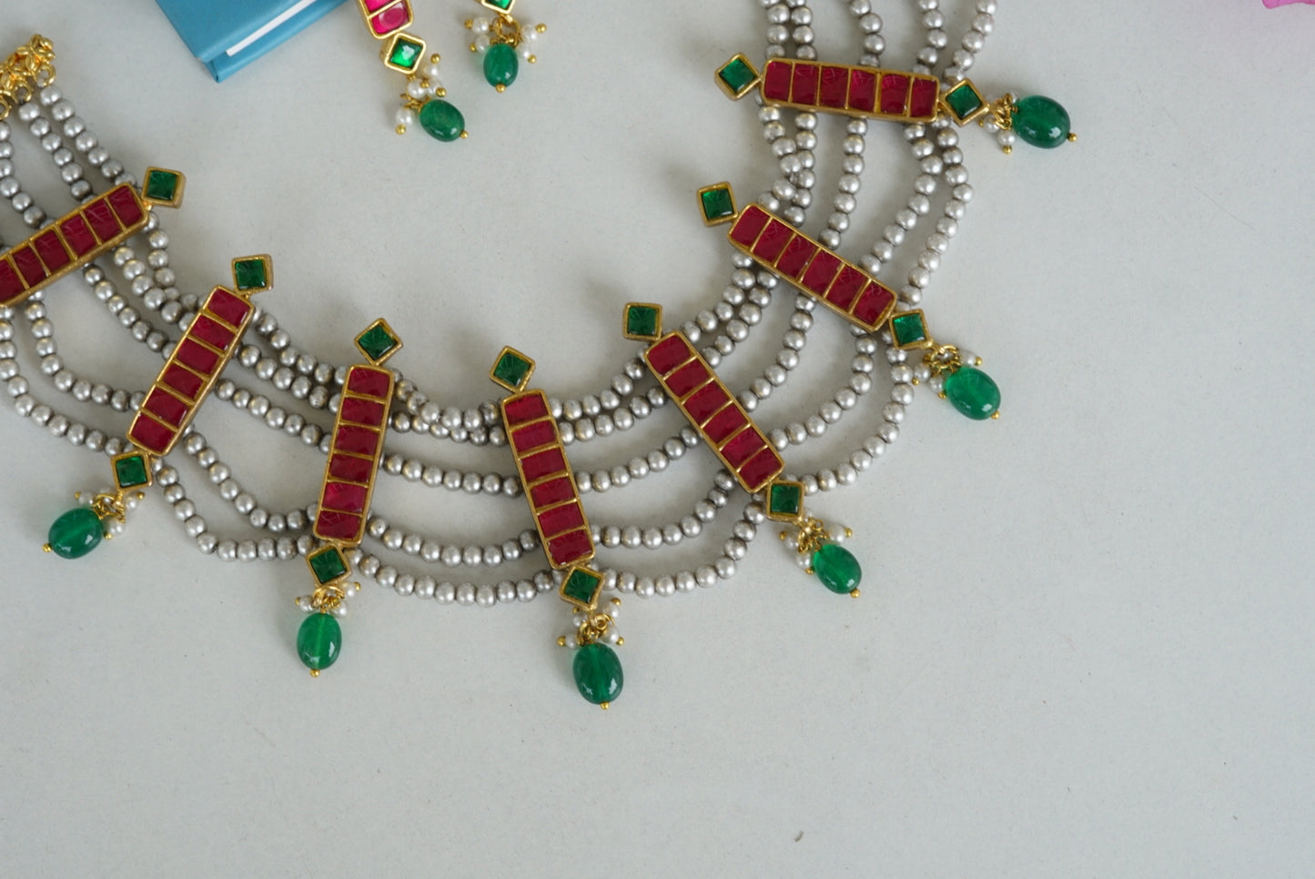 Kundan Choker set (4-6296)(R)(preorder)