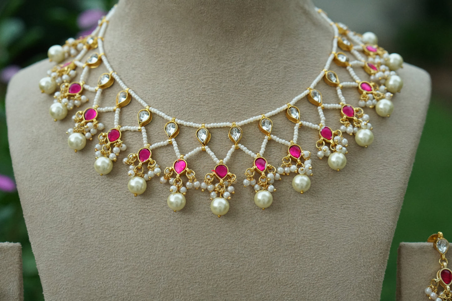 Kundan Necklace Set (4-9460)(N)