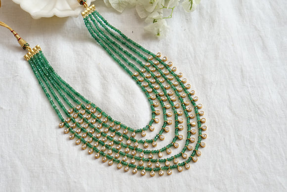 Kundan 5 line ranihaar necklace  (4-7693)(A)(preorder)