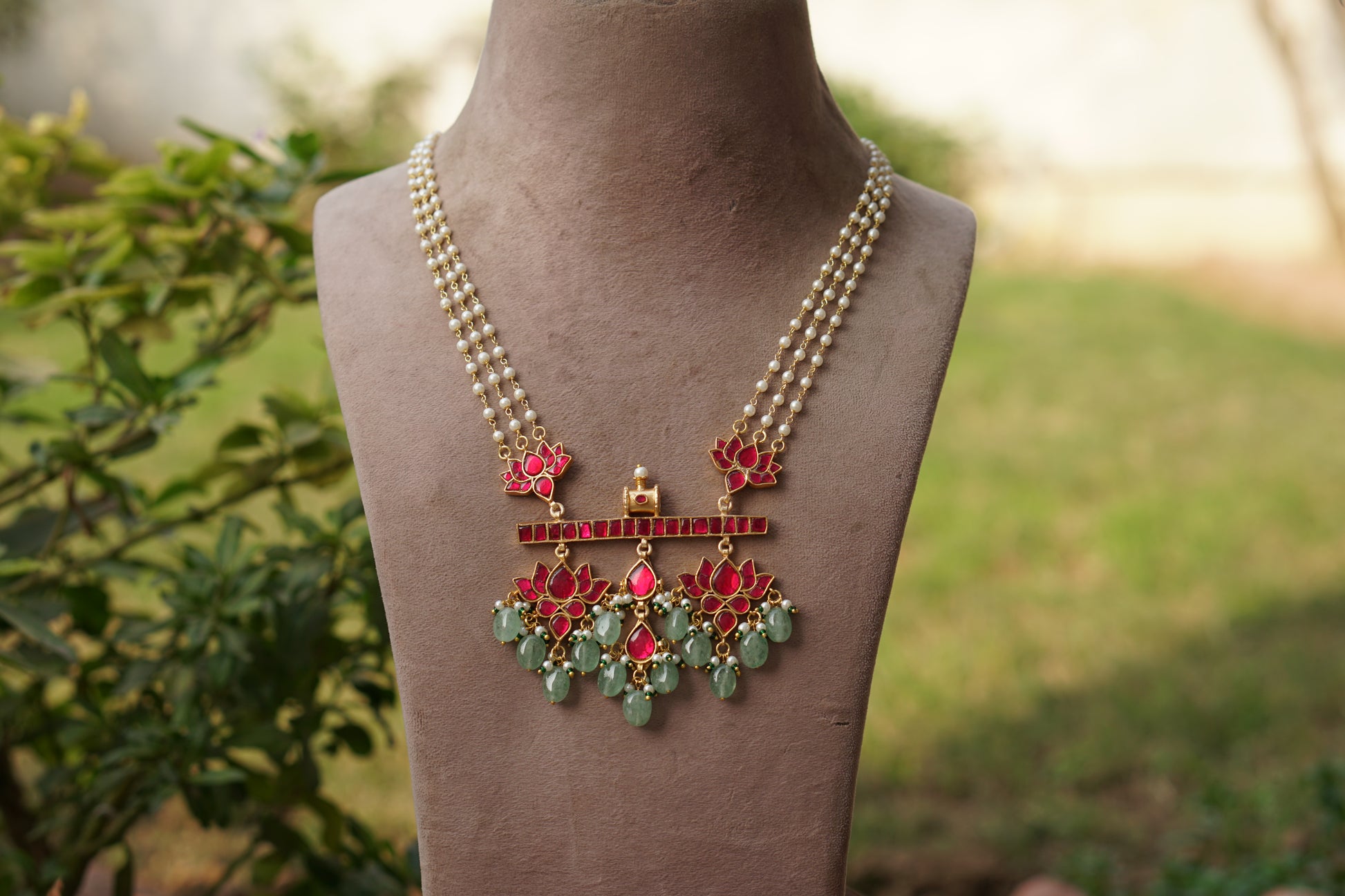 Kundan Pendant (4-8731)(R)(preorder) - JEWELSTYLE