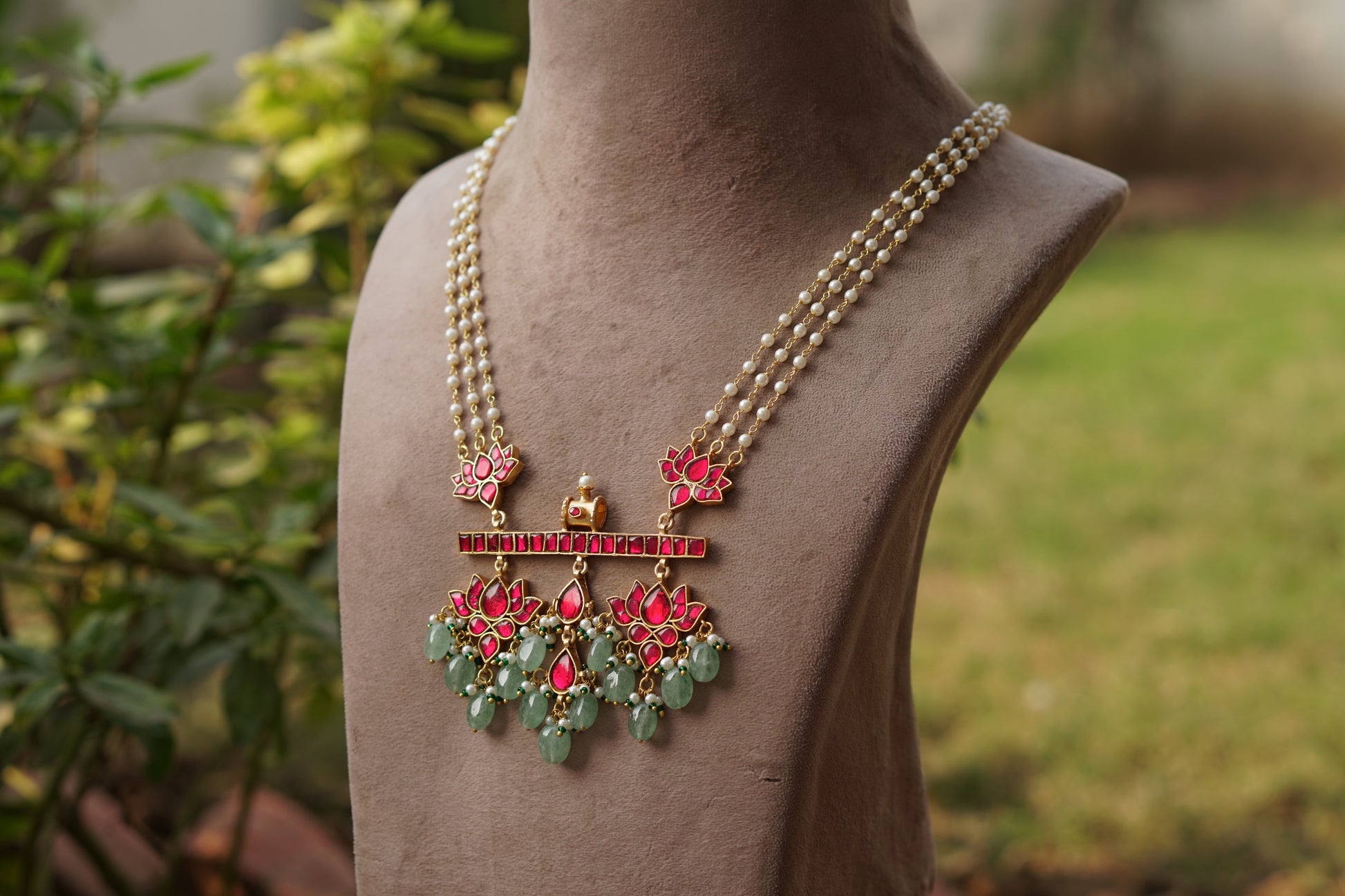 Kundan Pendant (4-8731)(R)(preorder) - JEWELSTYLE