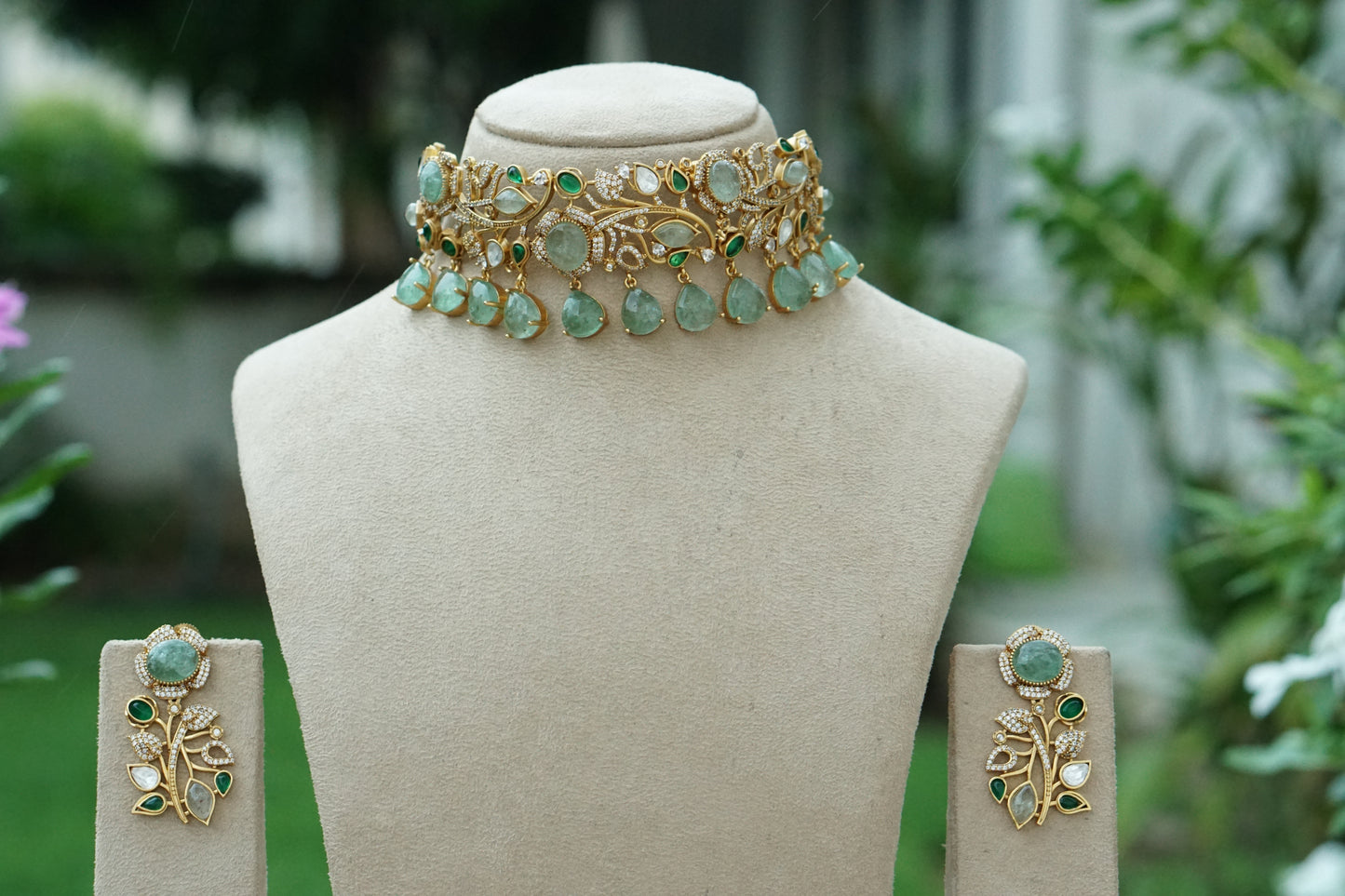 Polki Choker Set (4-9453)(B)