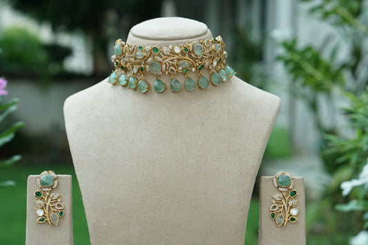 Polki Choker Set (4-9453)(B)