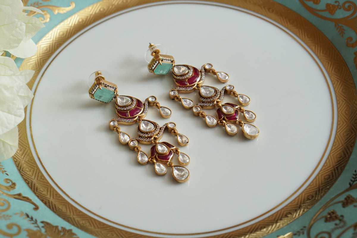 Polki Earrings (1-5627)(EX)