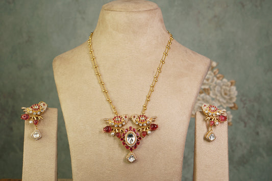 Polki Pendant Set (4-9455)(B)