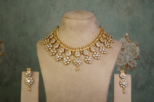 Mango Polki Necklace Set (4-9449)(B)
