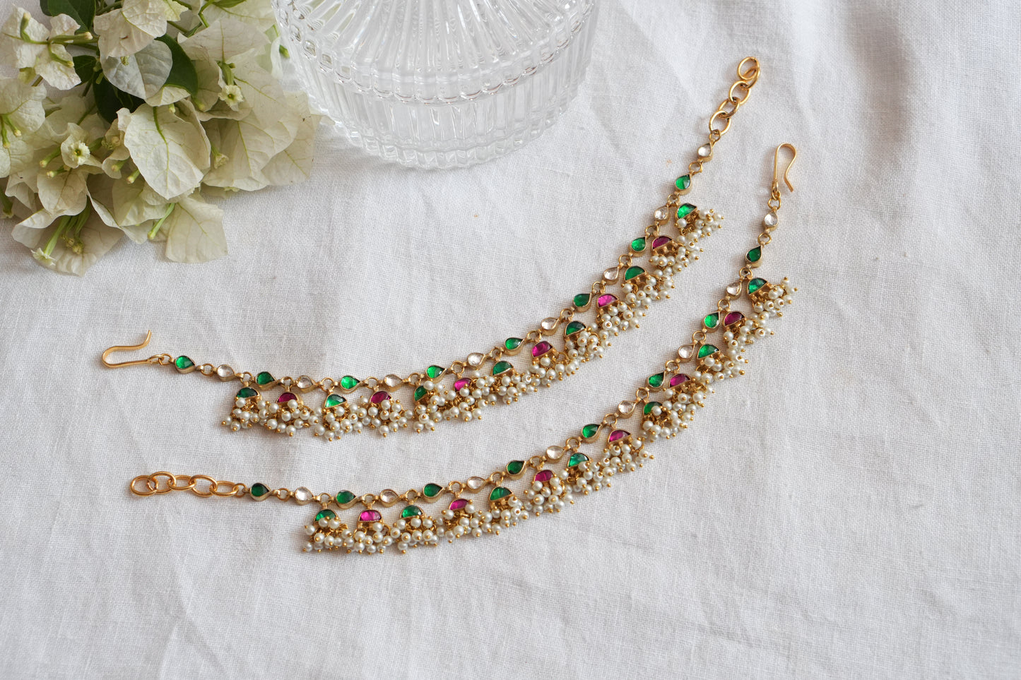 Kundan Earchain(9-345)(A) - JEWELSTYLE