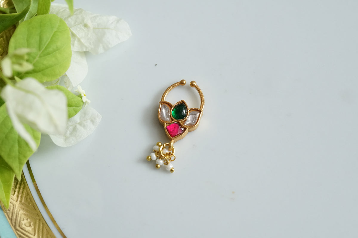 Kundan Septum nosering(2-201)(K) - JEWELSTYLE