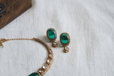 Green Polki Choker set (4-7995)(B)