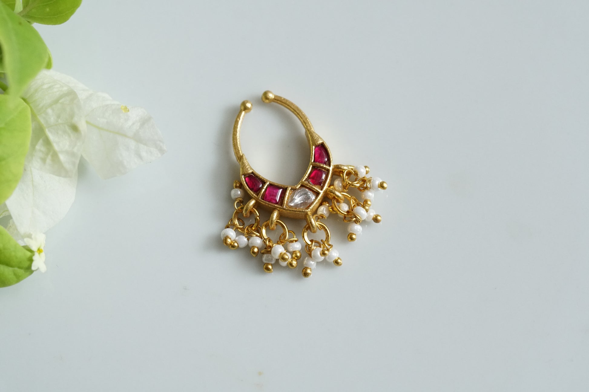 Kundan Septum nosering(2-201)(K) - JEWELSTYLE