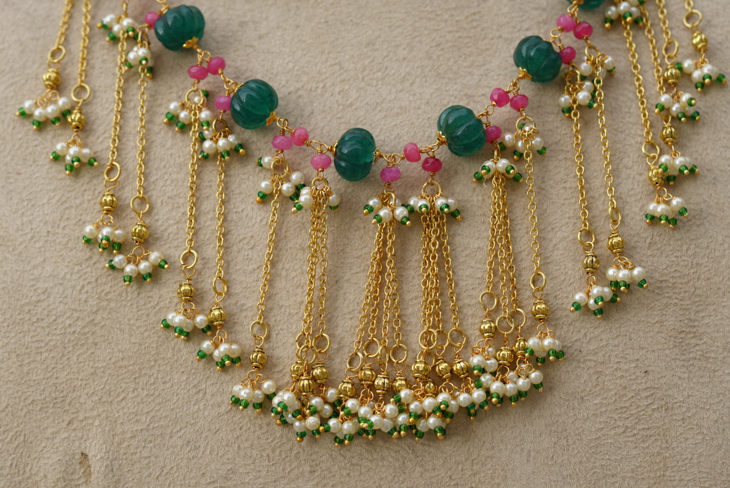 Beads necklace set (4-6691)(N)