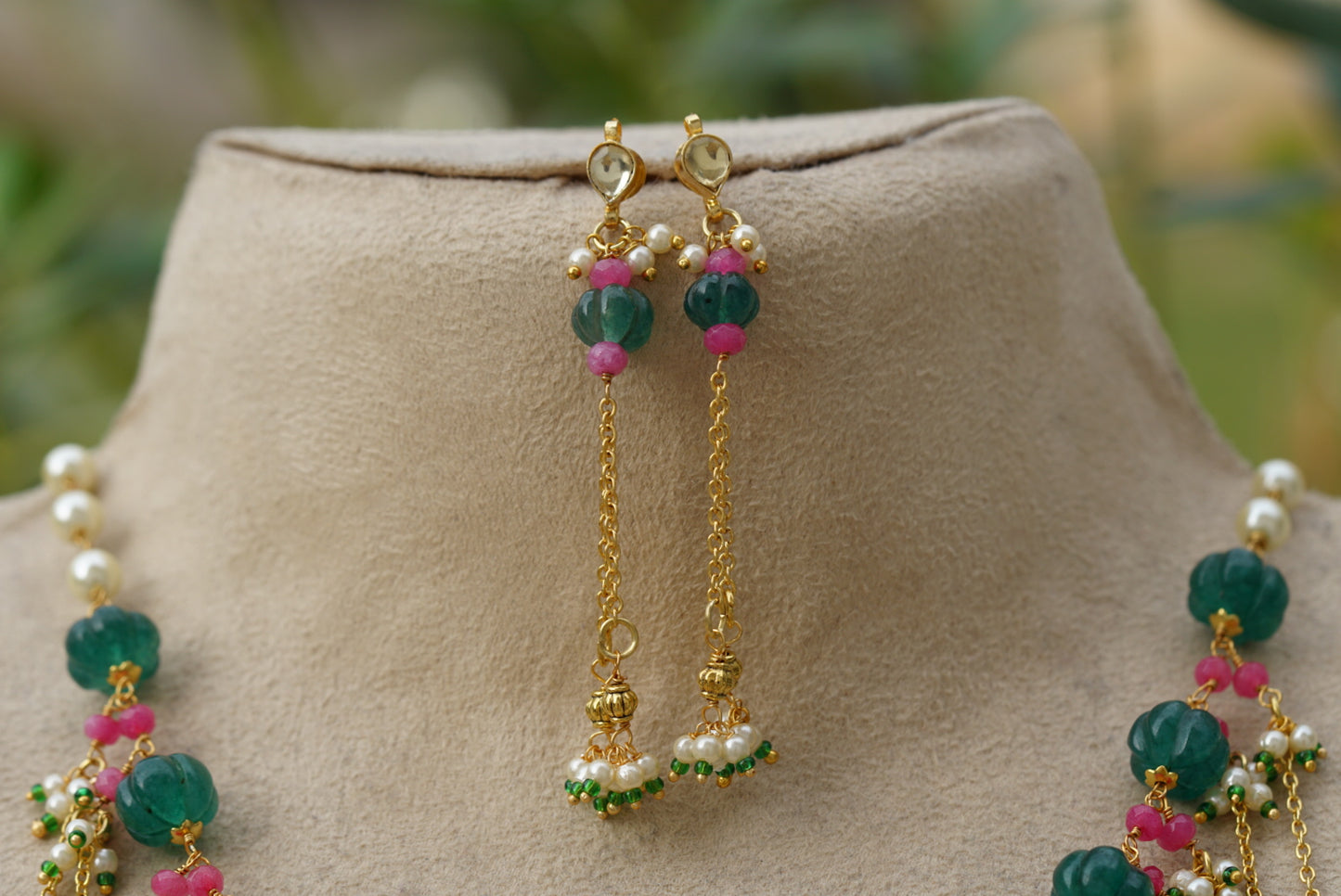Beads necklace set (4-6691)(N)