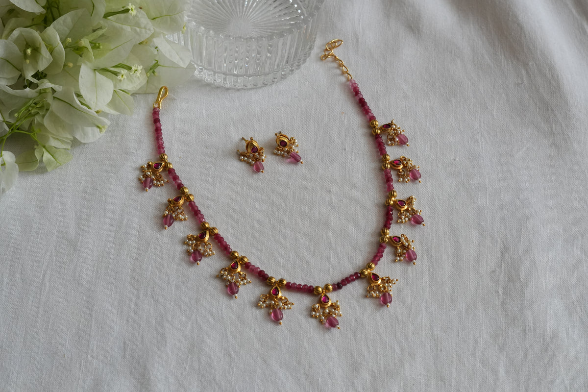 Kundan Necklace Set (4-9638)(A)