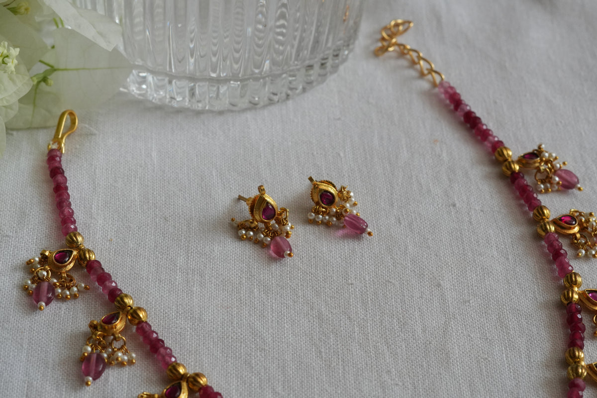 Kundan Necklace Set (4-9638)(A)