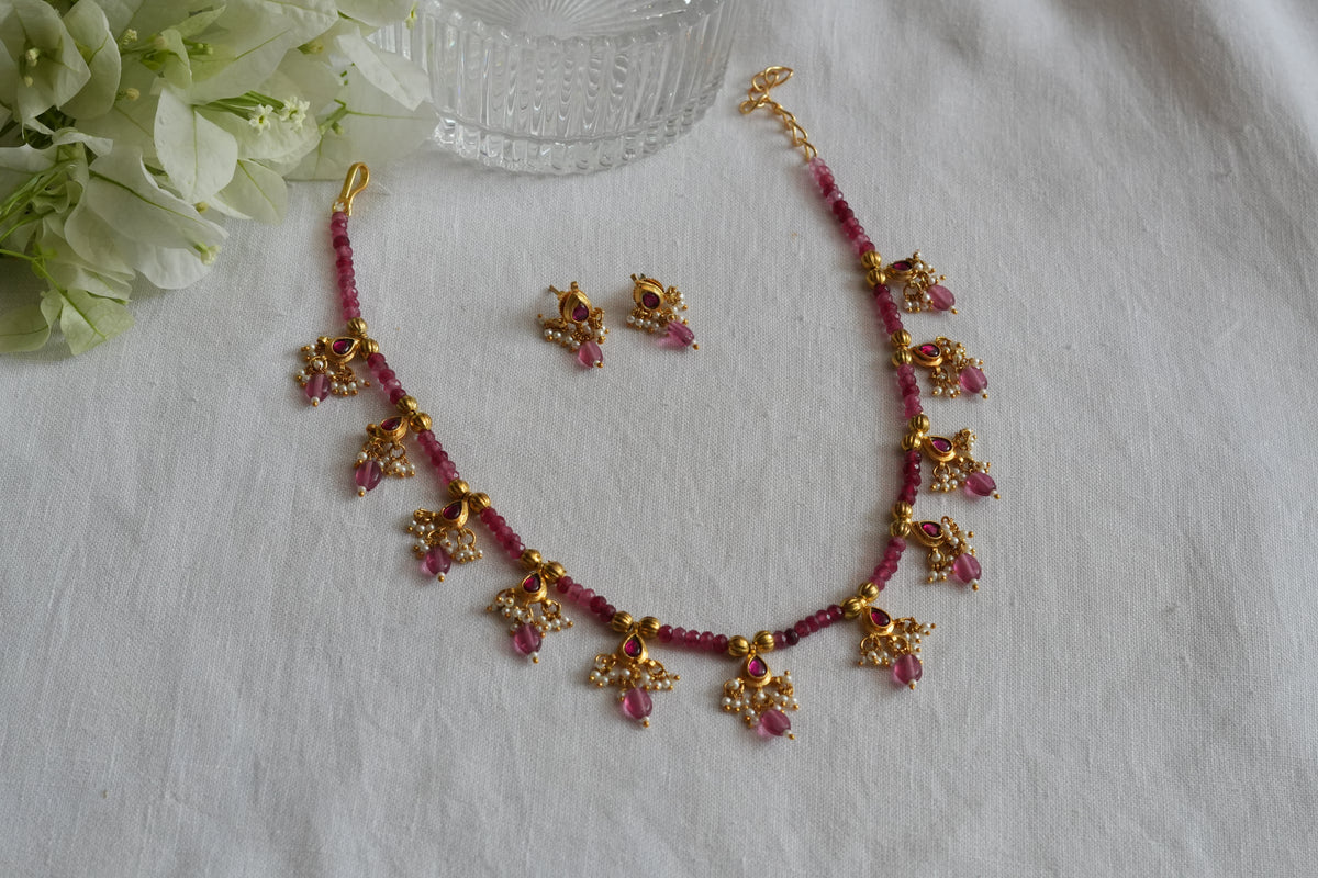 Kundan Necklace Set (4-9638)(A)