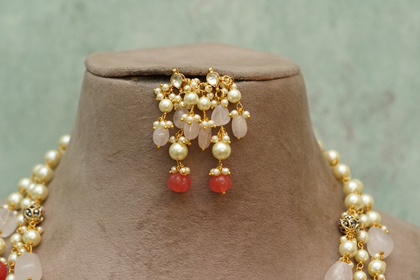 Beads necklace set (4-6688)(N)