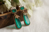 Green stone Polki Earring (1-4234)(B)