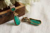 Green stone Polki Earring (1-4234)(B)