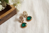 Green Polki Earring (1-4229)(B)