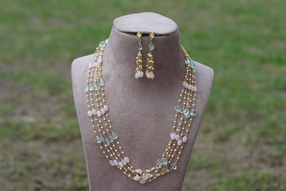 Beads necklace set (4-6689)(N)