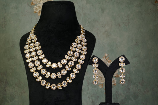 Polki Necklace Set (4-9451)(B)