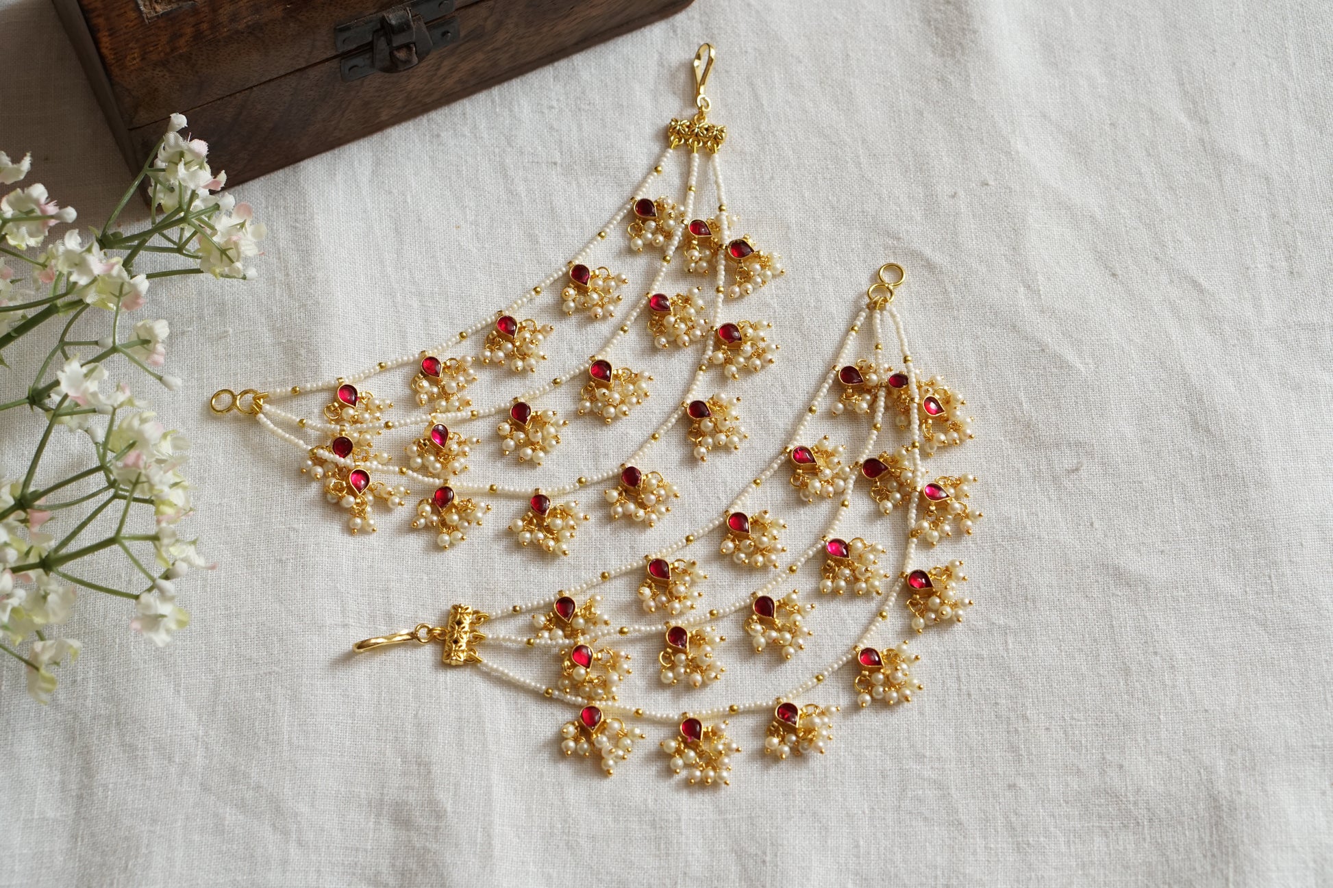 Kundan Earchain (9-304)(N) - JEWELSTYLE
