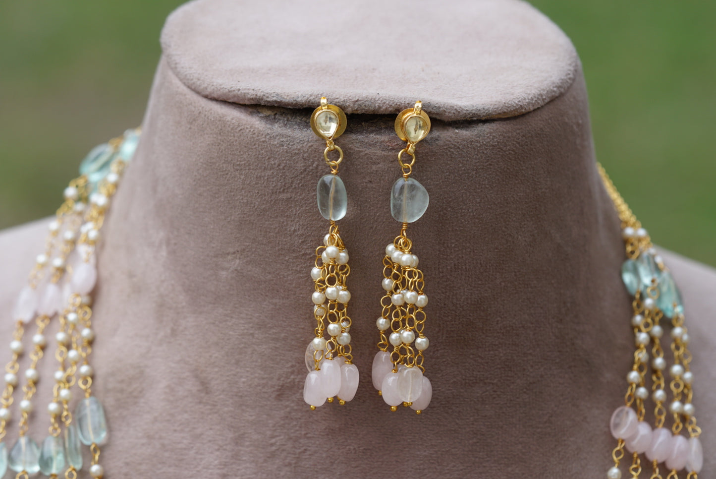 Beads necklace set (4-6689)(N)