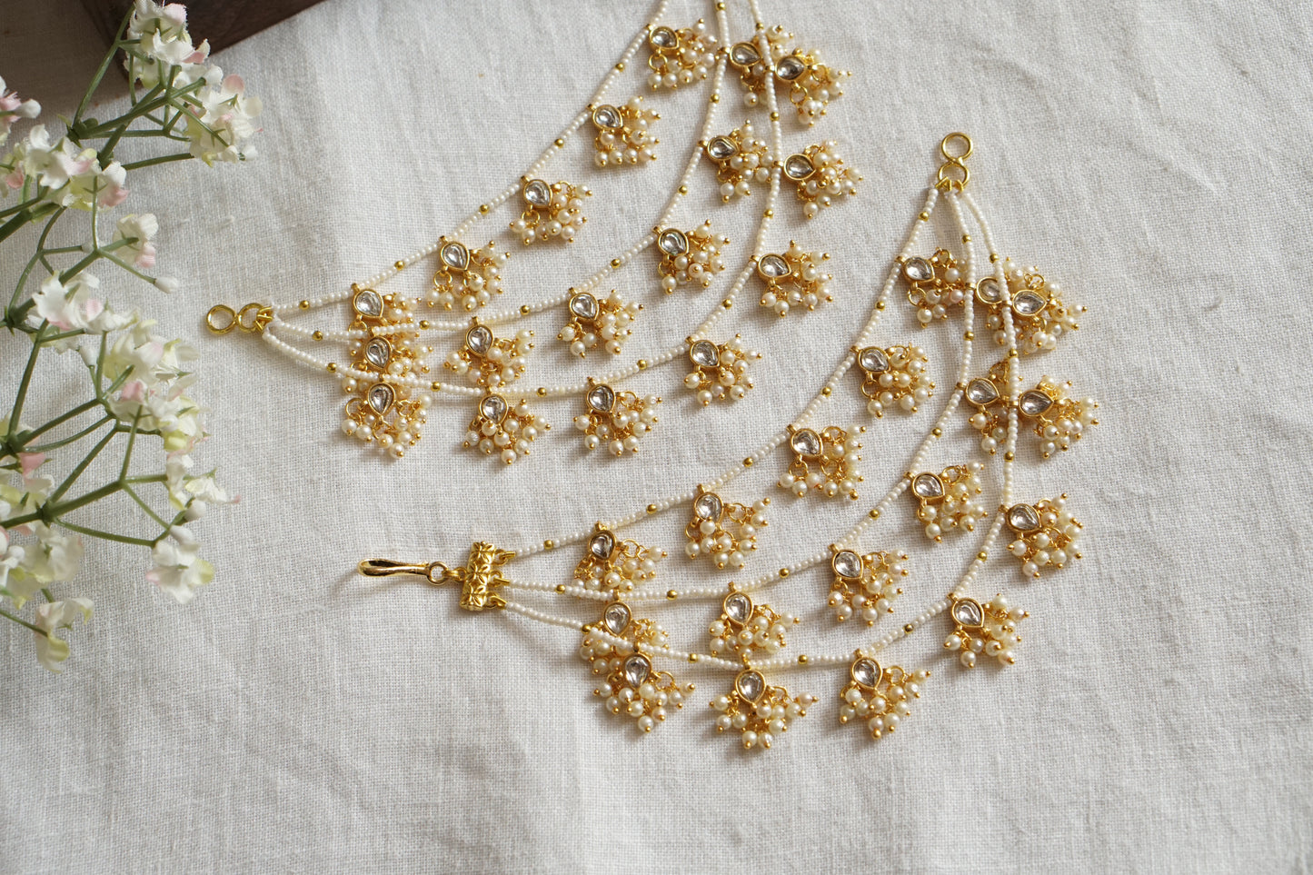 Kundan Earchain (9-303)(N) - JEWELSTYLE