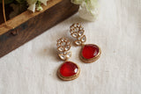 Red Polki Earring (1-4230)(B)