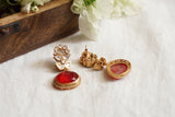 Red Polki Earring (1-4230)(B)