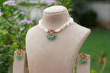 Kundan Necklace Set (4-9788)(B)