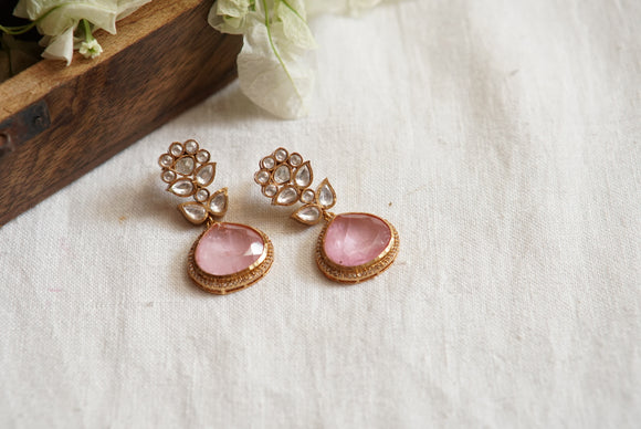 Pink Polki Earring (1-4231)(B)