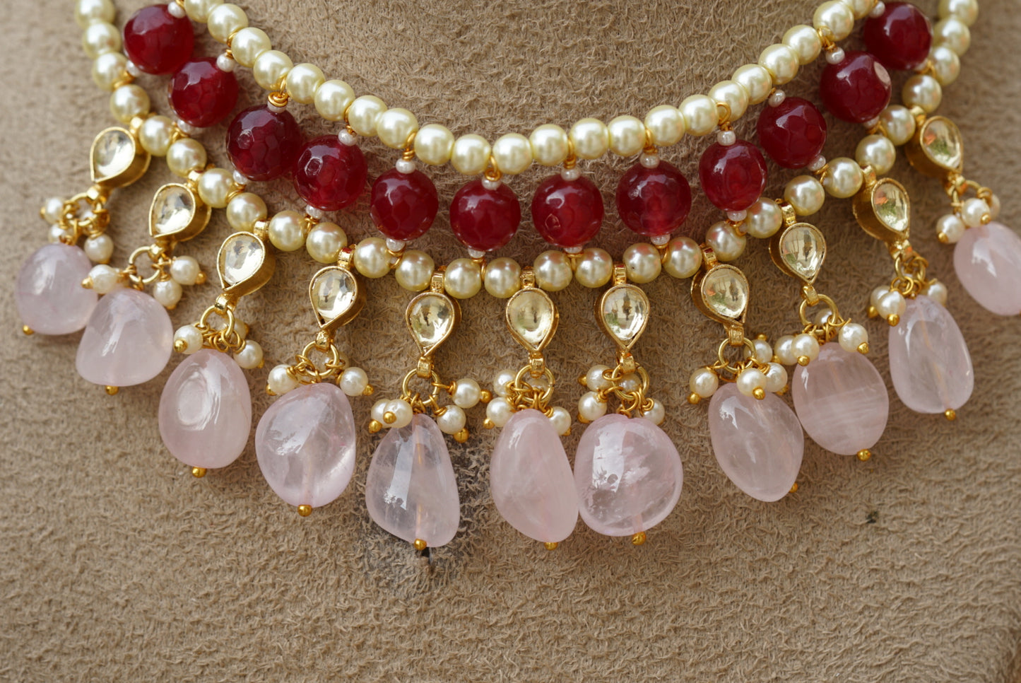 Kundan Beads necklace set (4-6694)(N) - JEWELSTYLE