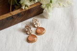 Peach Polki Earring (1-4232)(B)