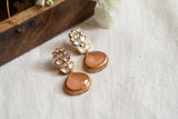 Peach Polki Earring (1-4232)(B)