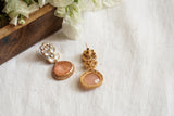 Peach Polki Earring (1-4232)(B)