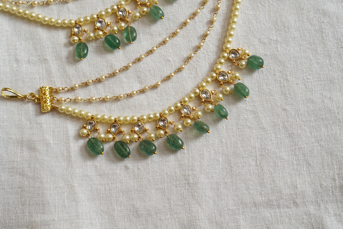 Kundan Earchain(9-310)(N) - JEWELSTYLE