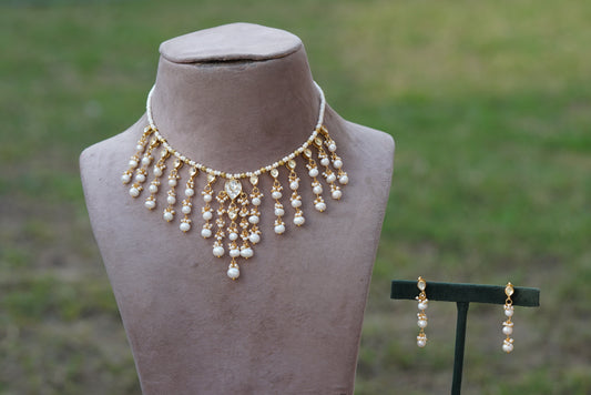 Kundan Beads necklace set (4-6682)(N) - JEWELSTYLE