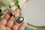 Green Polki Earring (1-4229)(B)