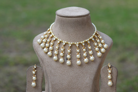Kundan Beads necklace set (4-6681)(N) - JEWELSTYLE
