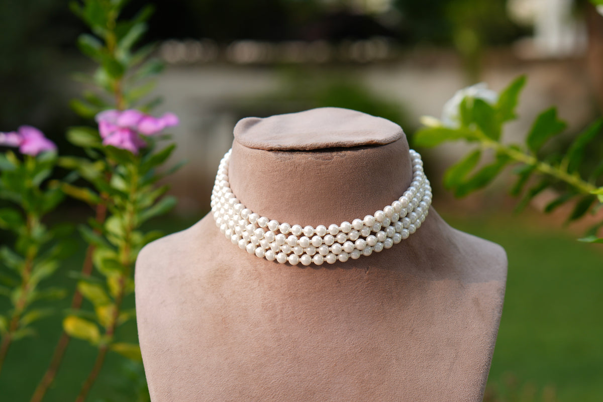 pearl choker Necklace(4-9759)(Ex)