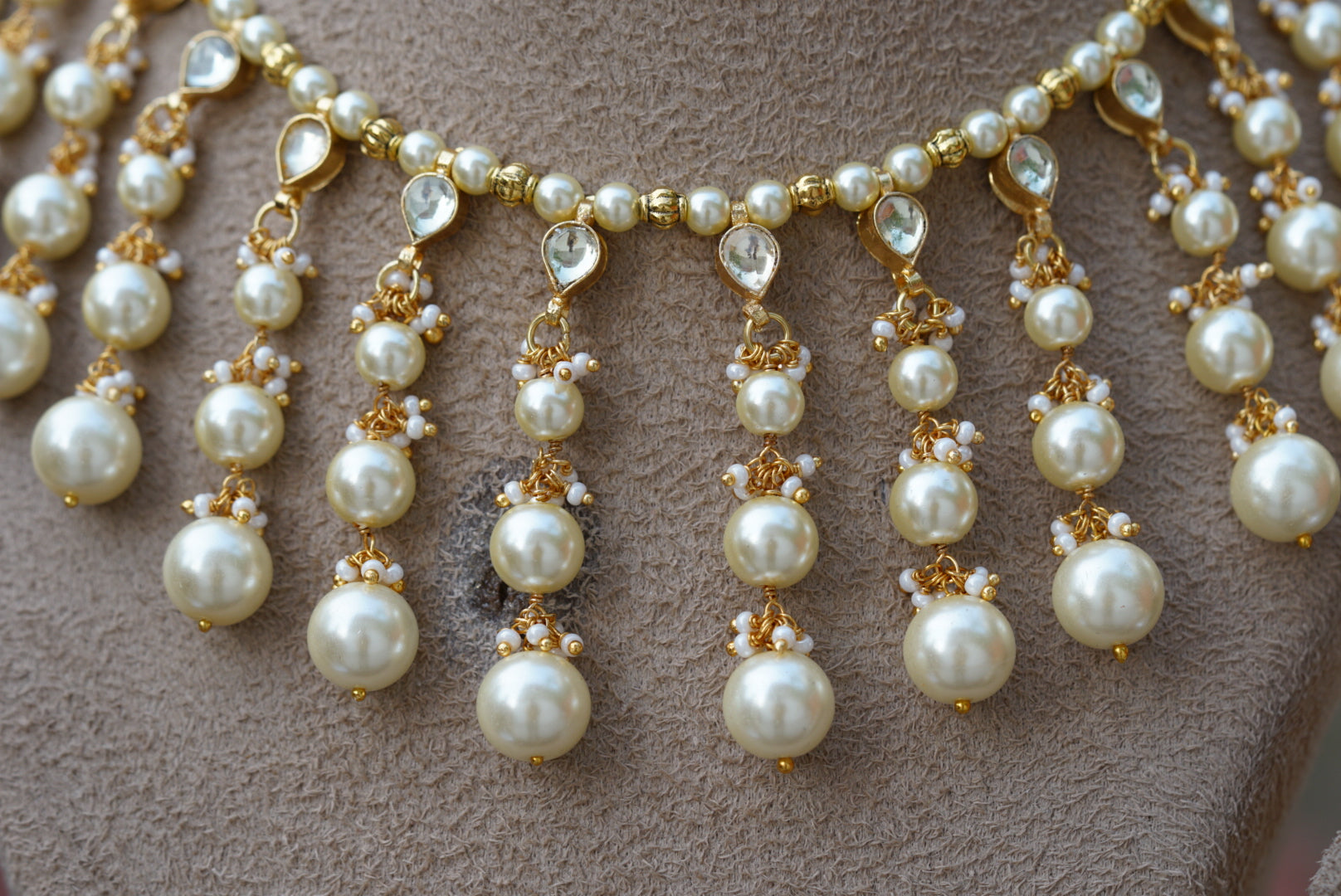 Kundan Beads necklace set (4-6681)(N) - JEWELSTYLE