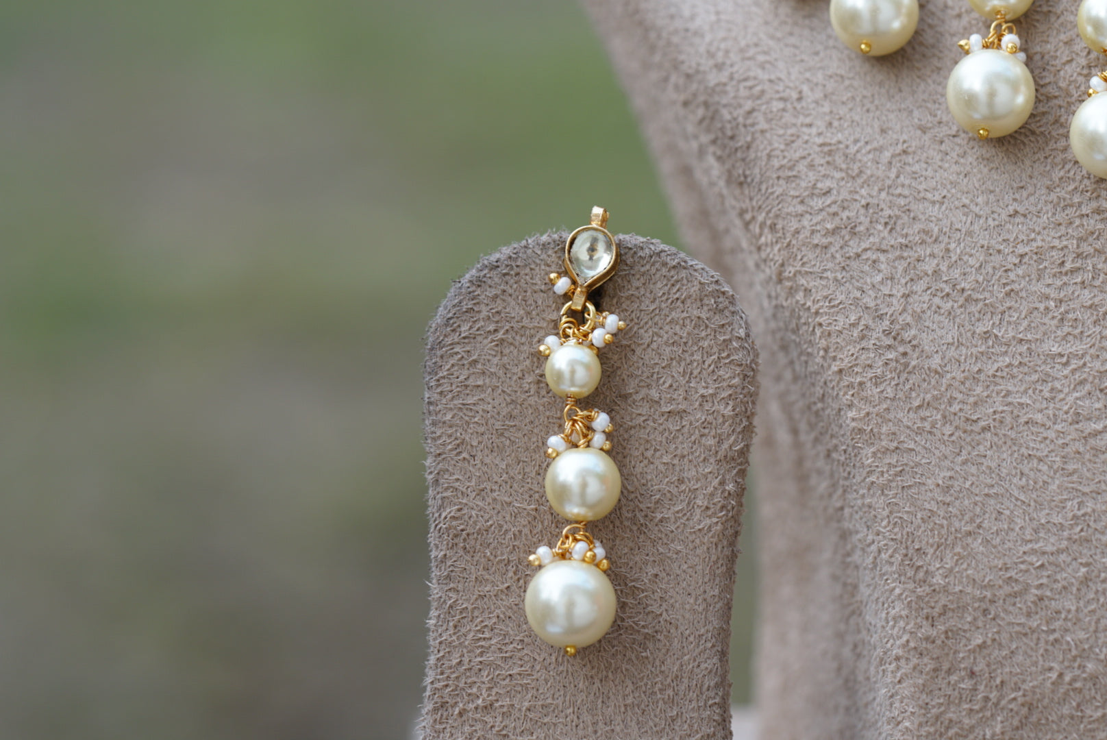 Kundan Beads necklace set (4-6681)(N) - JEWELSTYLE