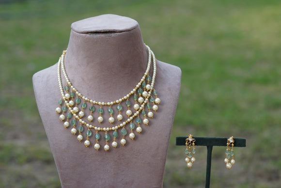 Beads necklace set (4-6679)(N)
