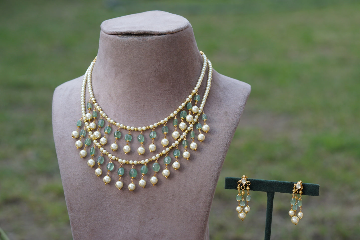 Beads necklace set (4-6679)(N)