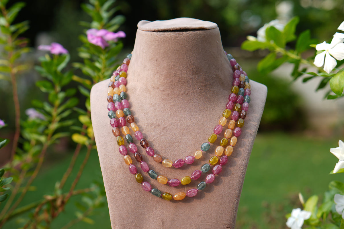 Multicolour beads Necklace  (4-9756)(Ex)