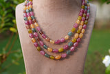 Multicolour beads Necklace  (4-9756)(Ex)
