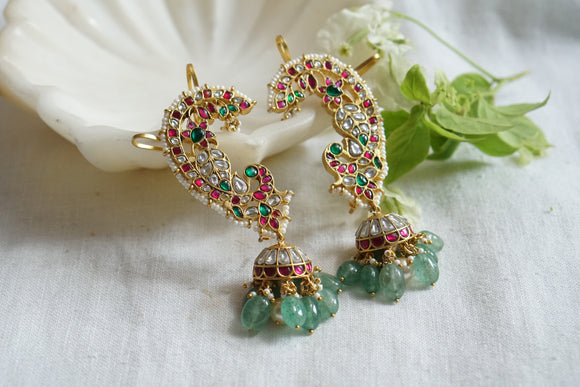 Kundan Earcuff jhumki (1-4552)(K)